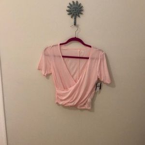 Baby pink activewear.